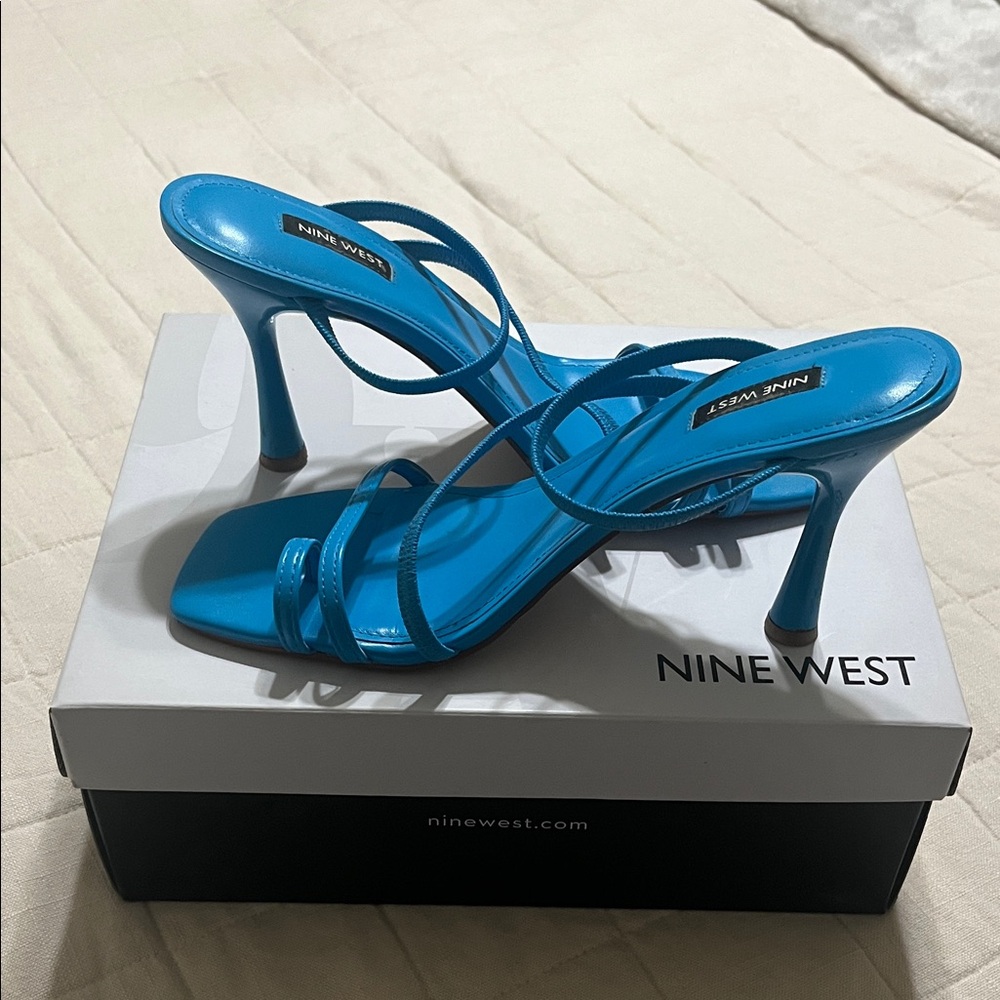 Nine West Vibrant Blue Strappy Heels
